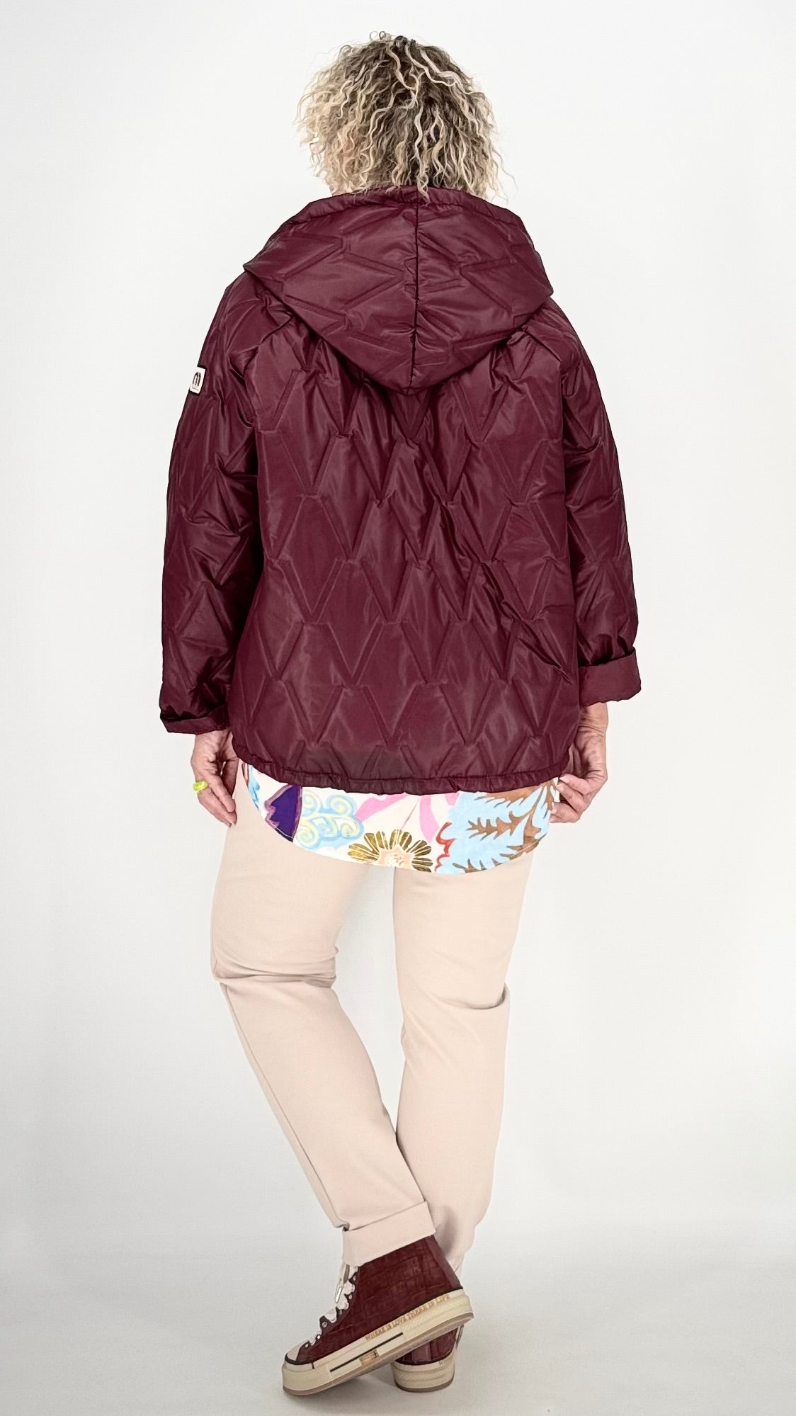 Leichte Steppjacke, weinrot