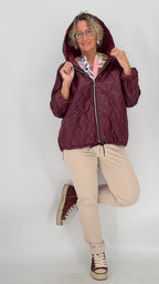 Leichte Steppjacke, weinrot