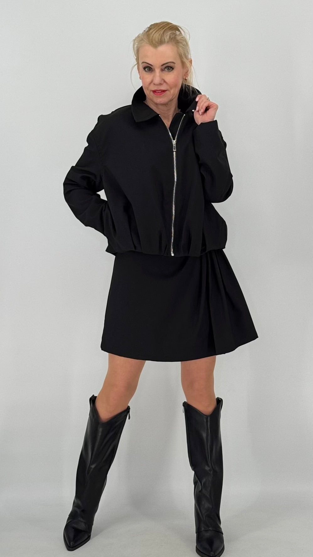 Rock-Shorts, beige, schwarz