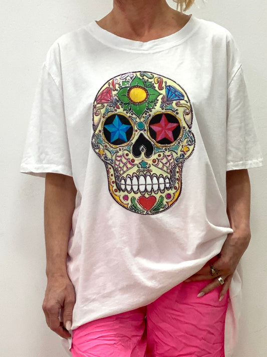 T-Shirt Skull mit Strass
