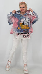 Hoodie "Donald",  rosa/blau