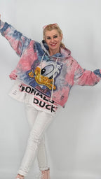 Hoodie "Donald",  rosa/blau