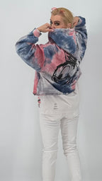 Hoodie "Donald",  rosa/blau