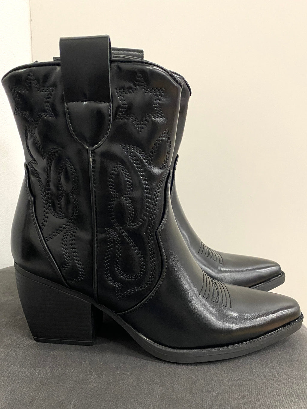 Stiefel, Cowboy-/Bikerboot schwarz DE326P