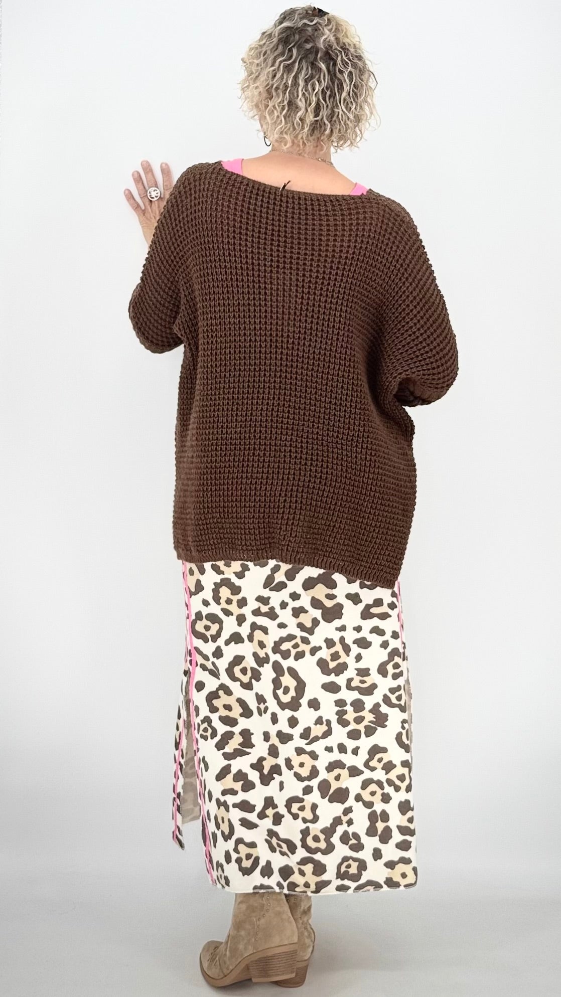 Pullover "Happy" braun