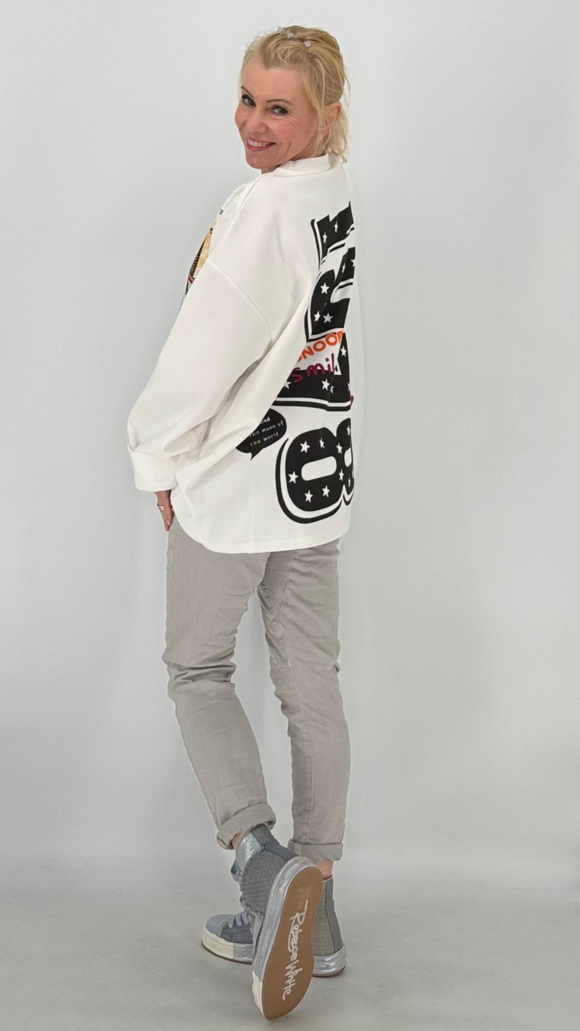 Shirt "Snoopy", weiß, pink