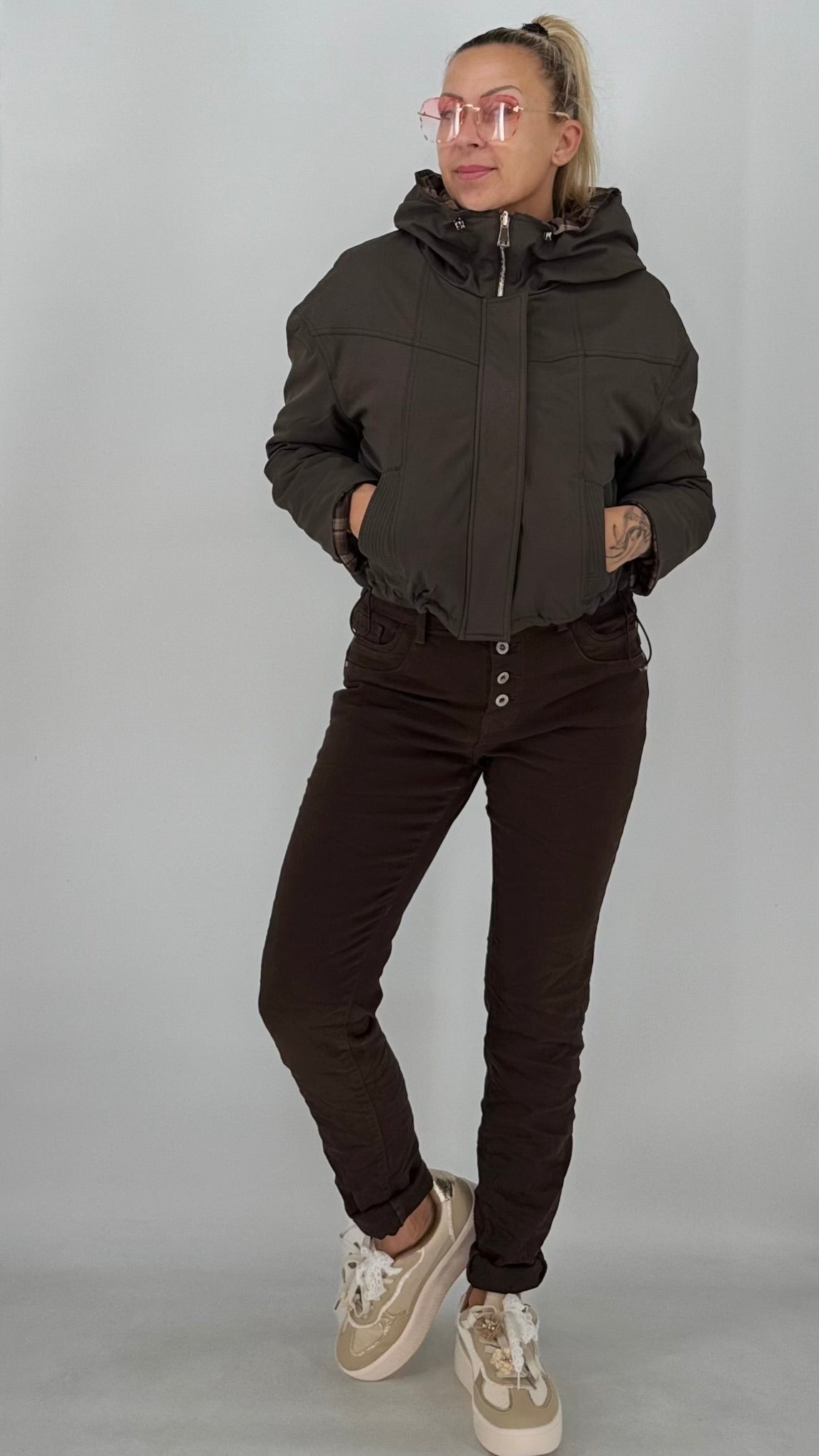 Jeans, Jewelly braun