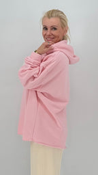 Hoodie in Rosa "& BKLYN" mit Kapuze