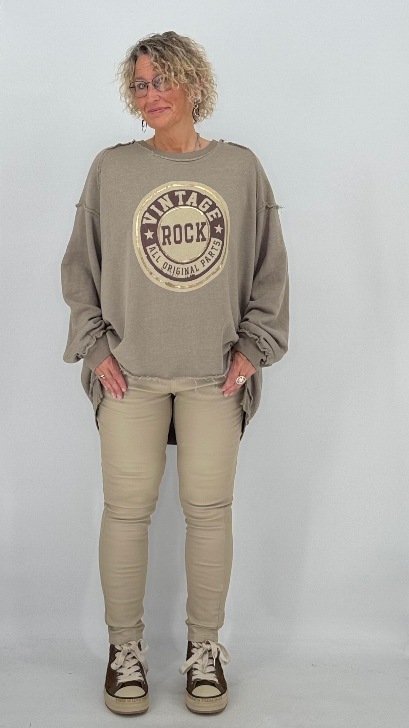 Sweatshirt "Vintage", taupe