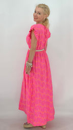 Betti Maxi, Sommer Kleid, in Rose