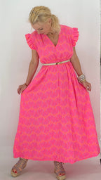 Betti Maxi, Sommer Kleid, in Rose