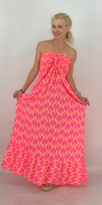 Betti Maxi, Sommer Kleid, in Pink