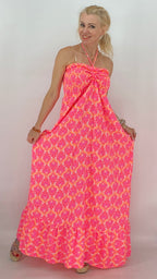 Betti Maxi, Sommer Kleid, in Pink