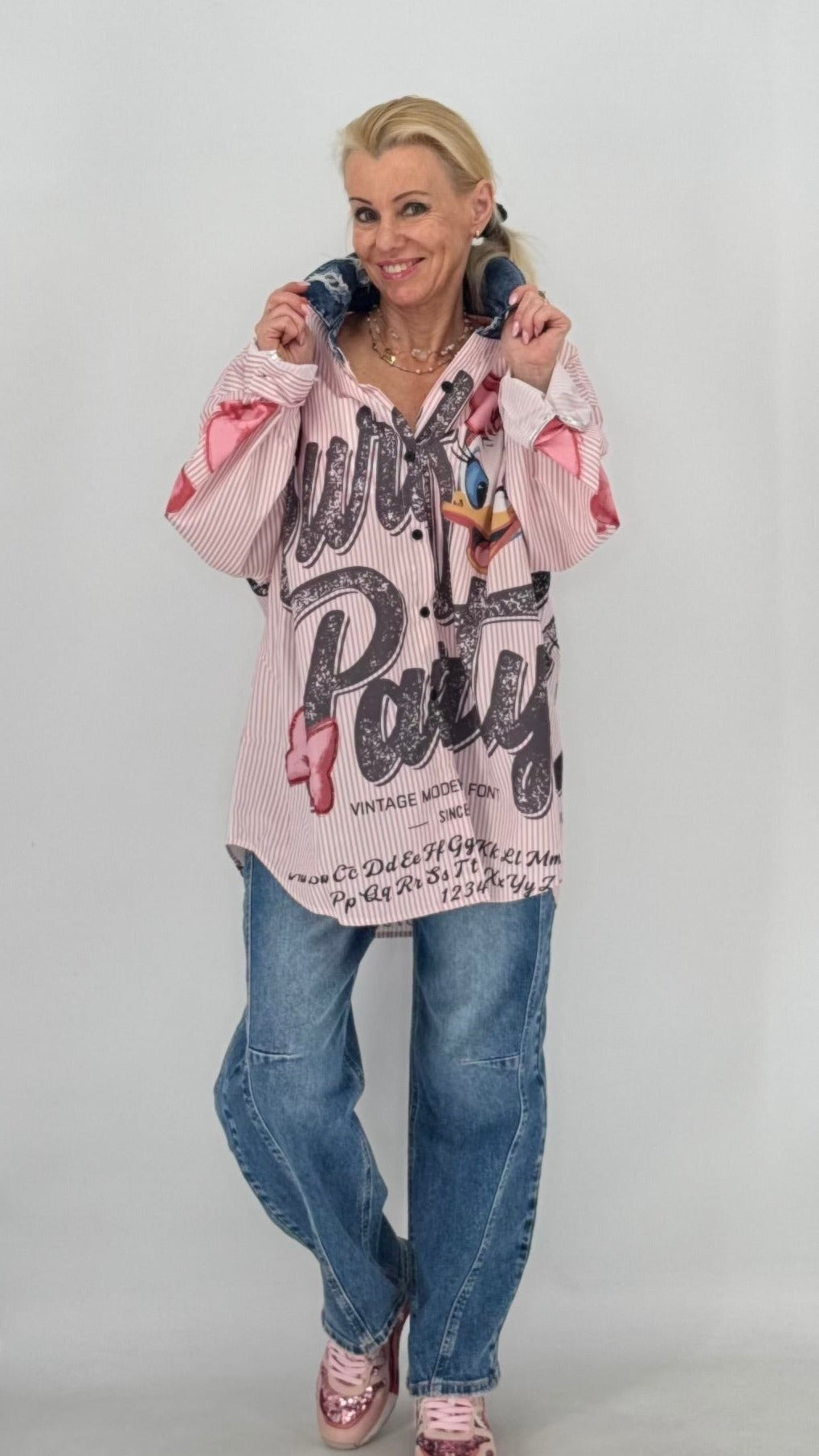 Oversize-Bluse „Daisy“ in Rosa