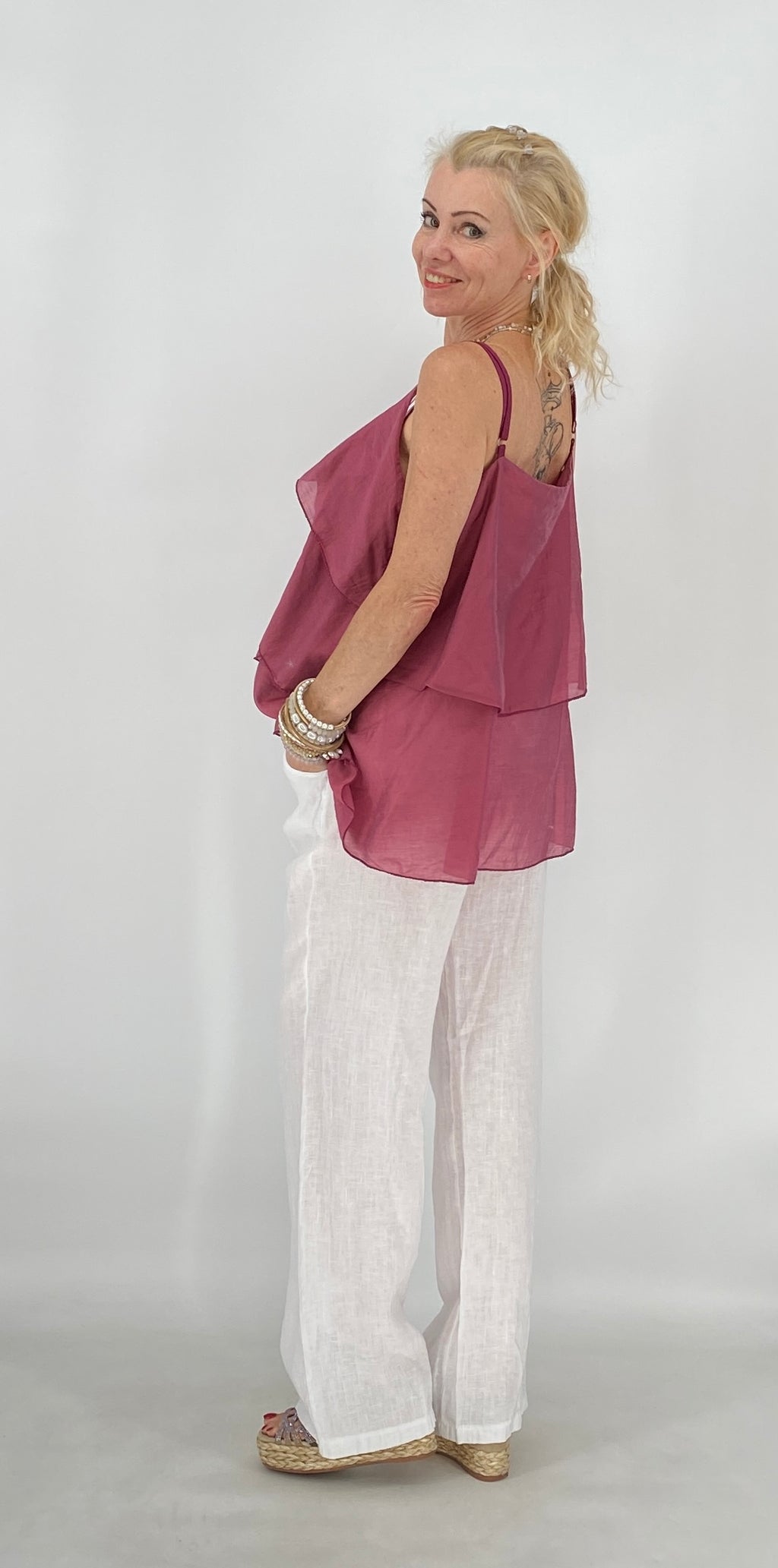 Top "Shik",  braun, rosa