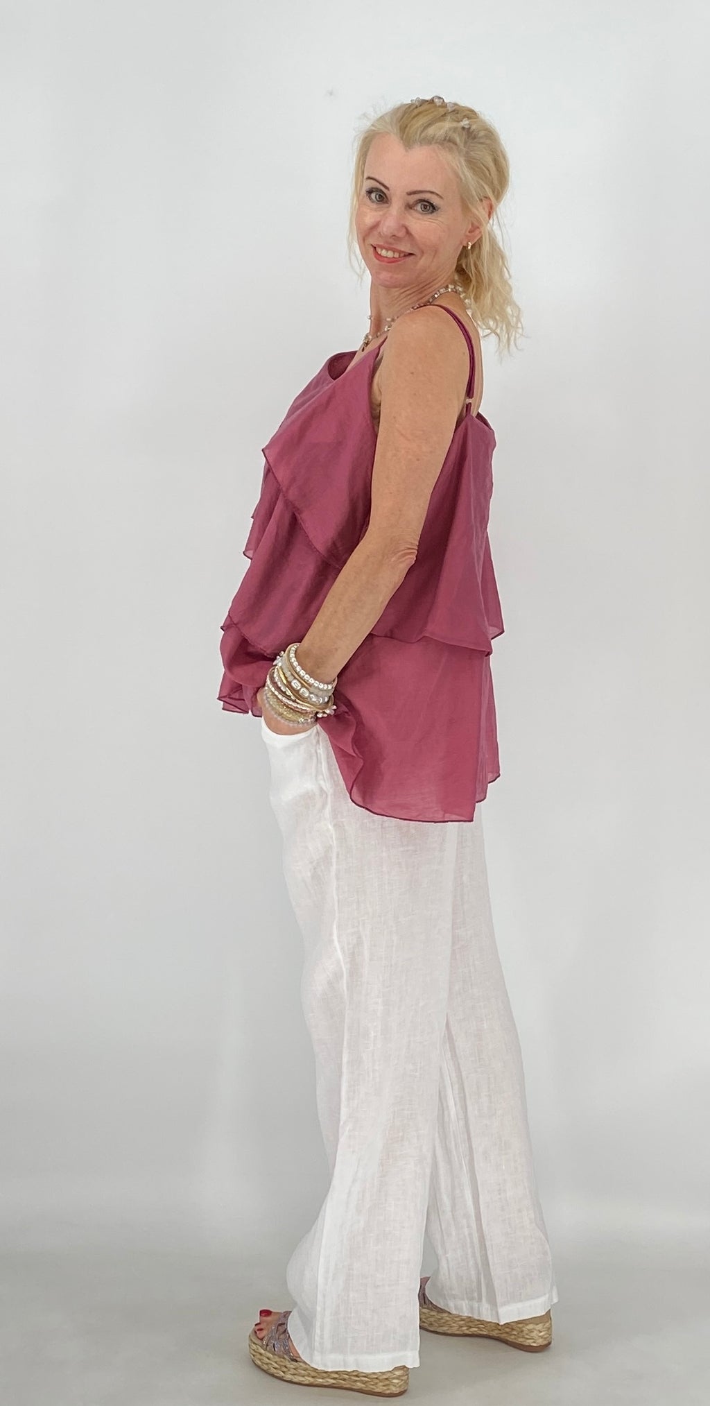 Top "Shik",  braun, rosa