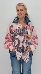 Oversize-Bluse „Daisy“ in Rosa