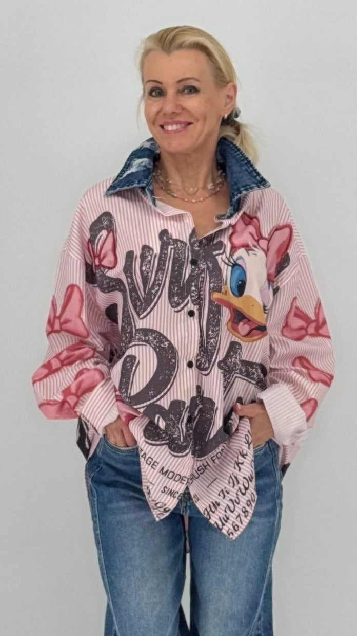 Oversize-Bluse „Daisy“ in Rosa