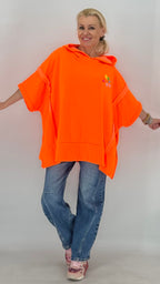 Hoodie "ICONIC"orange, pink