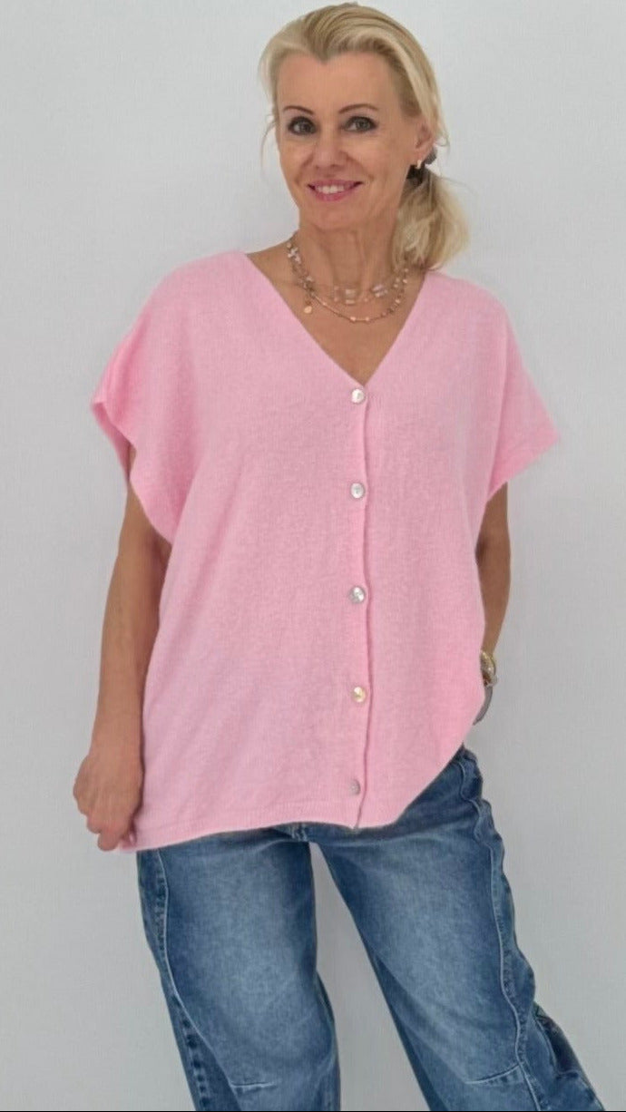 Strickweste, rosa