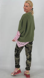 Camouflage Jogpants Hosen, blau, khaki