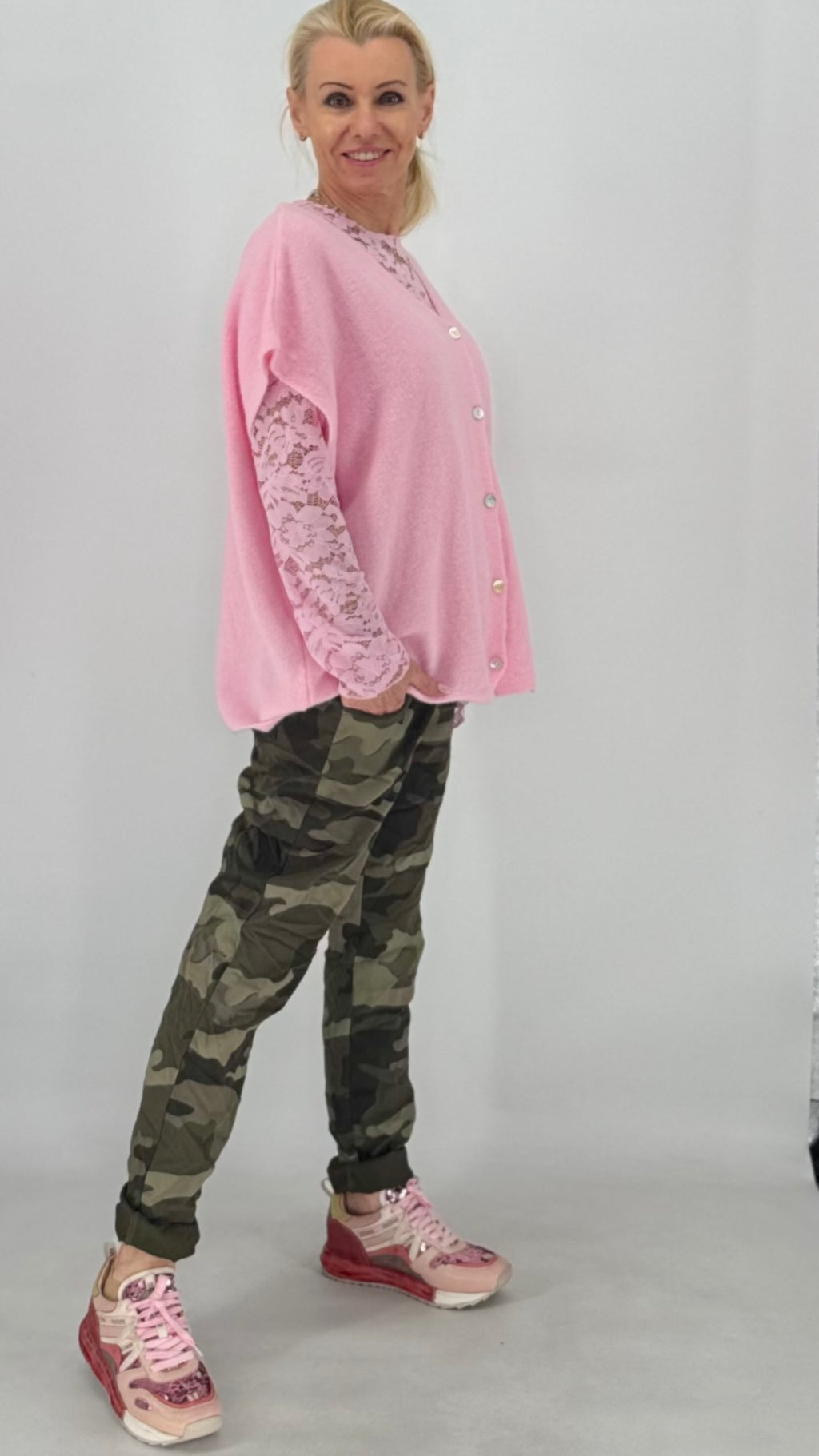 Camouflage Jogpants Hosen, blau, khaki