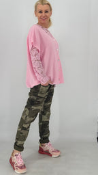 Camouflage Jogpants Hosen, blau, khaki
