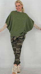 Camouflage Jogpants Hosen, blau, khaki