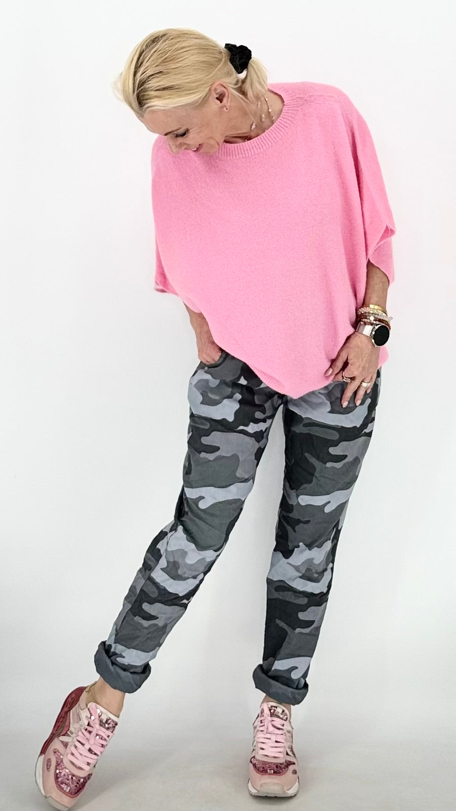 Camouflage Jogpants Hosen, blau, khaki