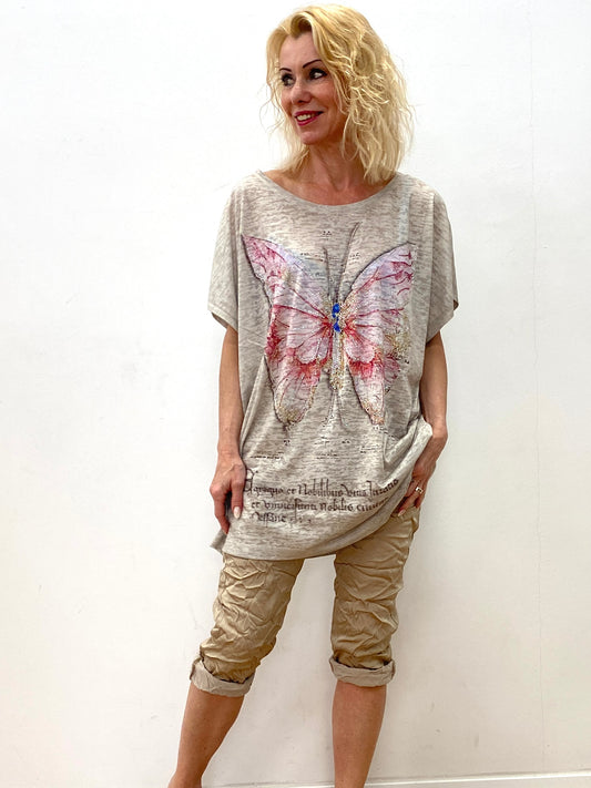 T-Shirt "Butterfly" in bunten Farben