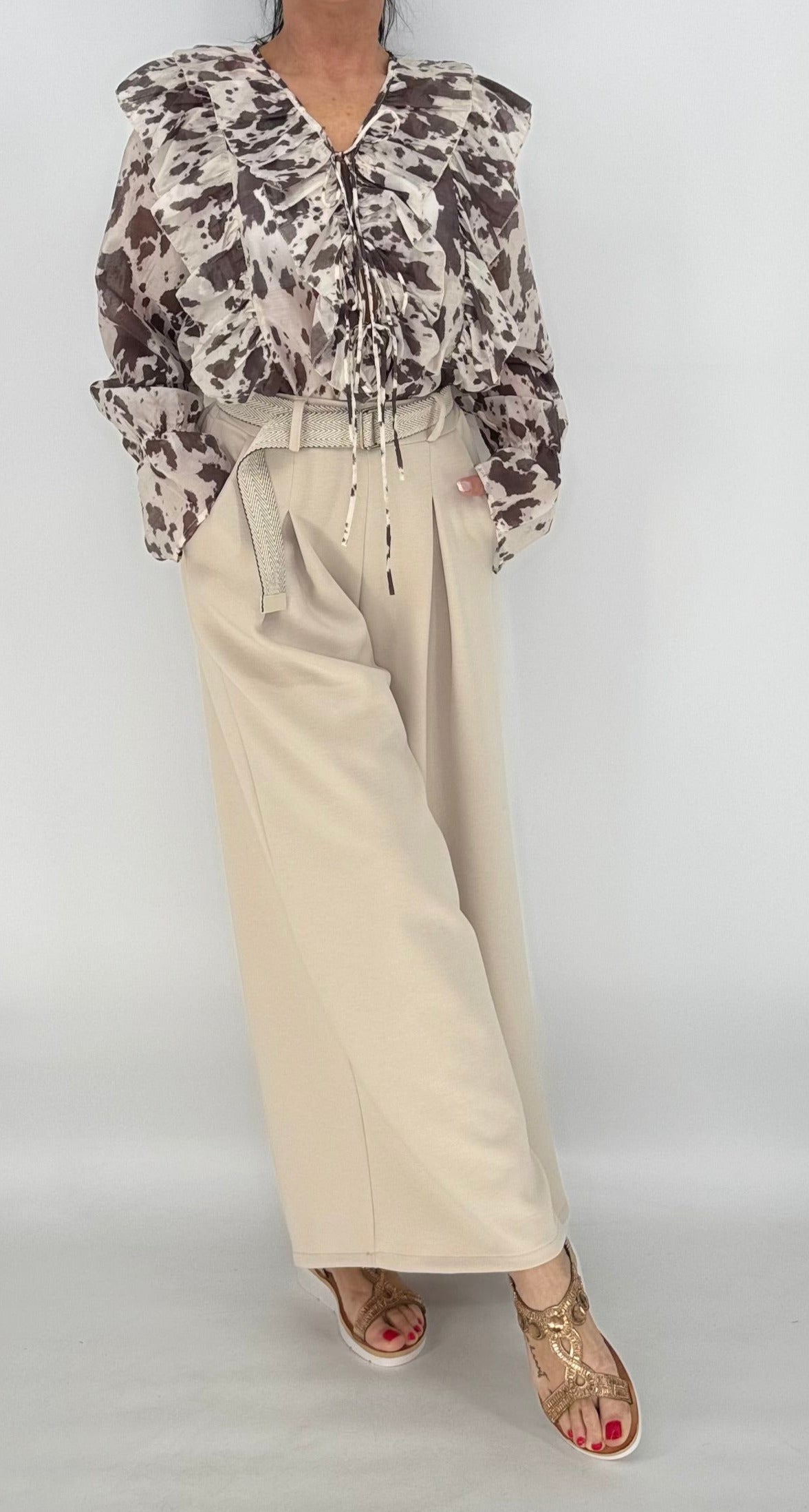 Bluse "Boho" beige/braun