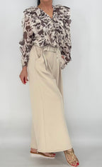 Bluse "Boho" beige/braun