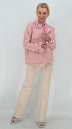 Jacke mit liebevollen Details, in Rosa, Babyblau