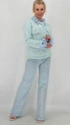 Jacke mit liebevollen Details, in Rosa, Babyblau