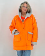 Jacke, "Copenhagen", orange, grün, braun, grau