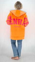 Jacke, "Copenhagen", orange, grün, braun, grau