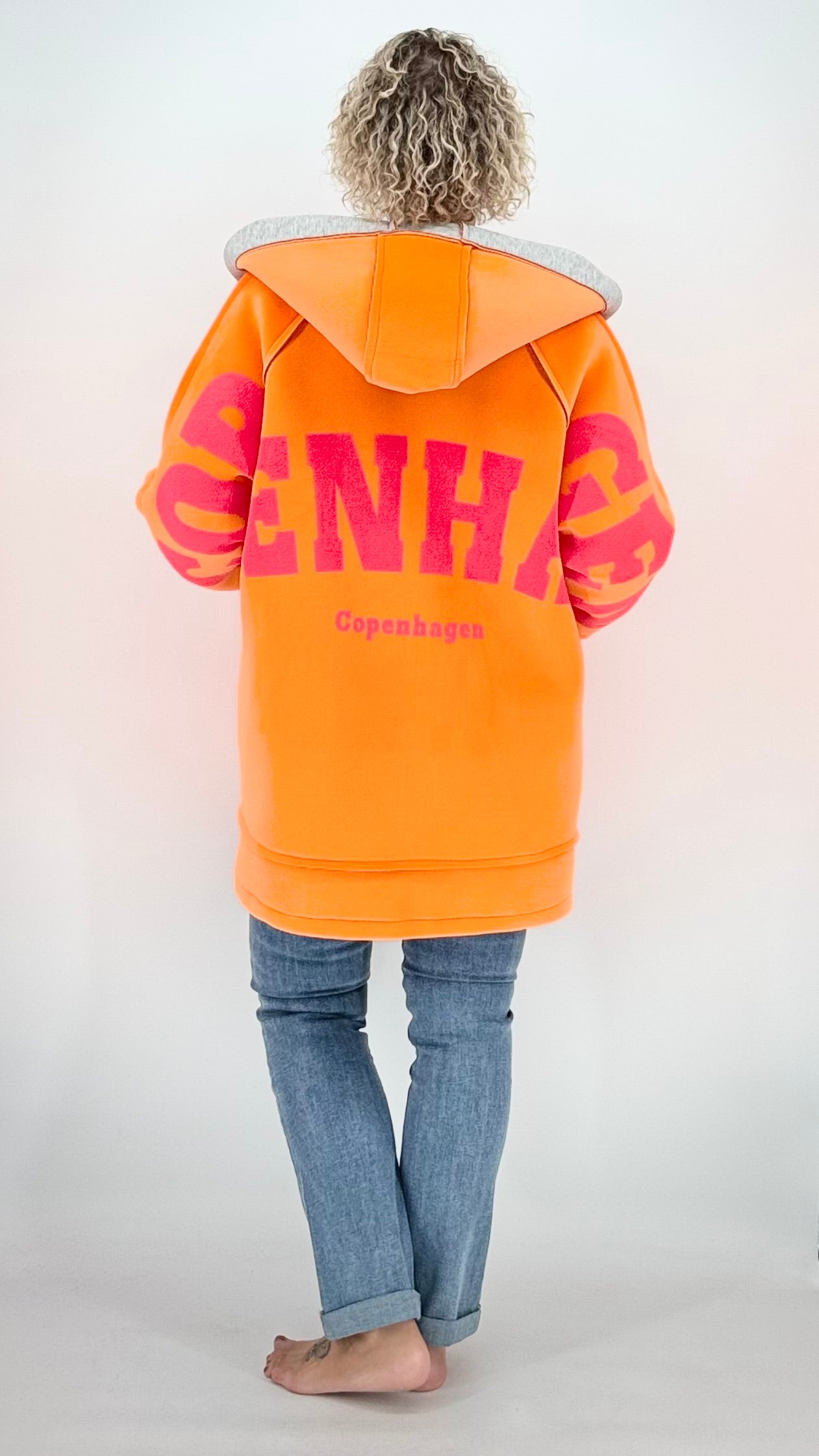 Jacke, "Copenhagen", orange, grün, braun, grau