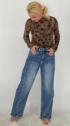 Elegantes Mesh-Shirt Damen