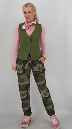 Weste in Taupe und Khaki