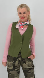 Weste in Taupe und Khaki