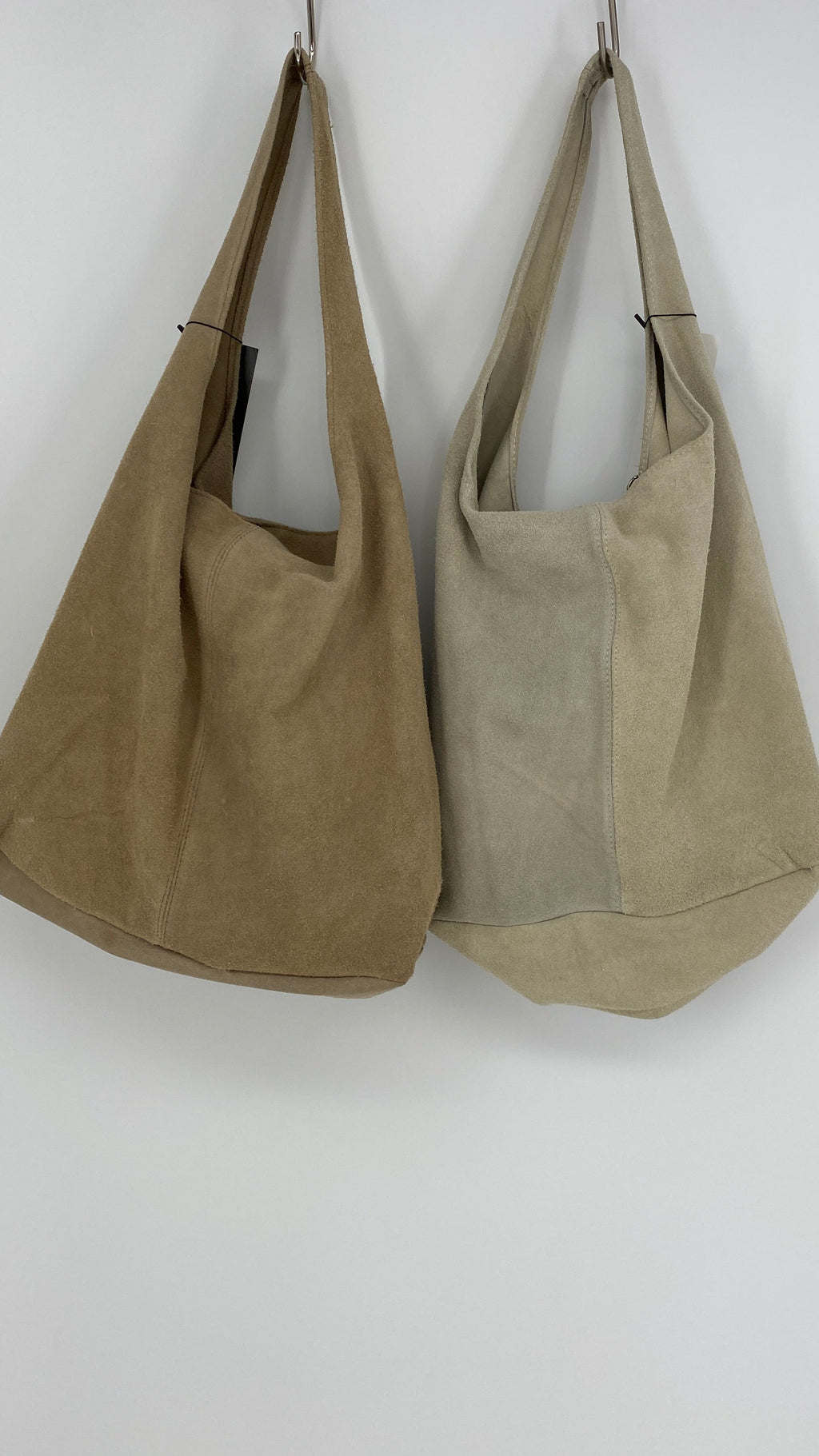 Shopper-Tasche aus Wildleder + kleine Geldbörse
