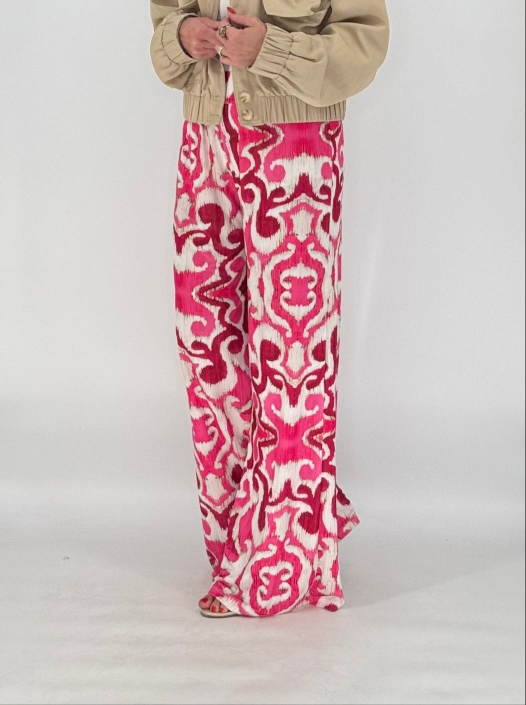 Hose creme/pink