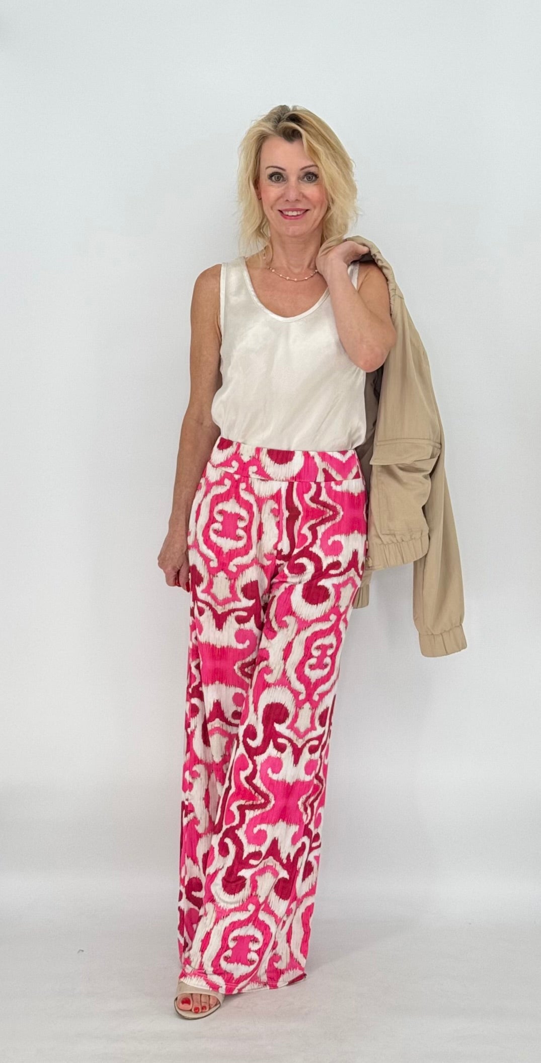 Hose creme/pink