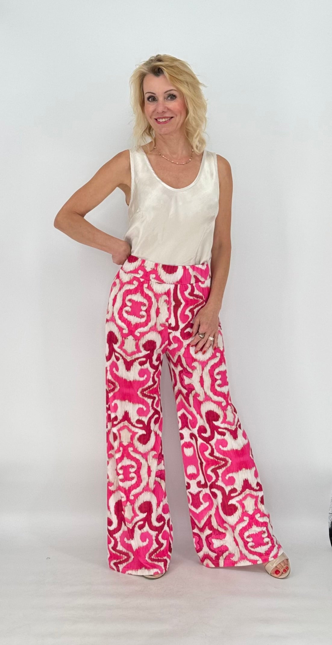 Hose creme/pink