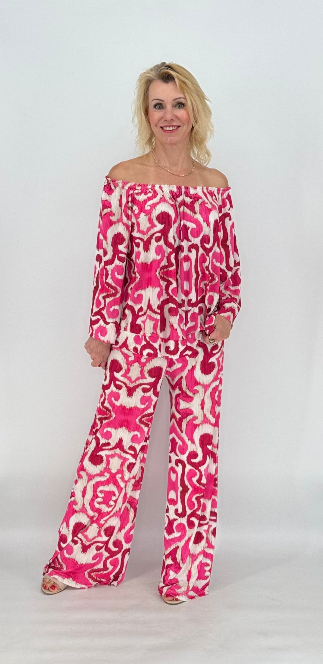 Hose creme/pink