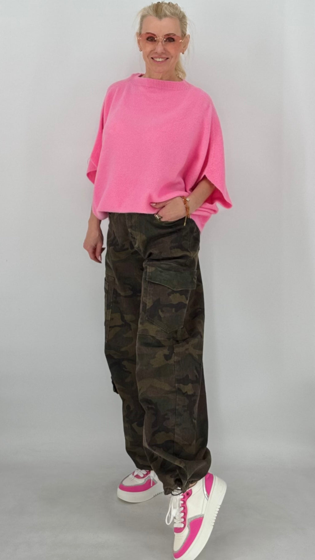 Camouflage Cargo-Hose im lässigen Oversize-Look