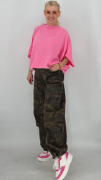 Camouflage Cargo-Hose im lässigen Oversize-Look