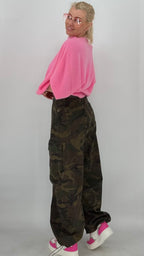 Camouflage Cargo-Hose im lässigen Oversize-Look