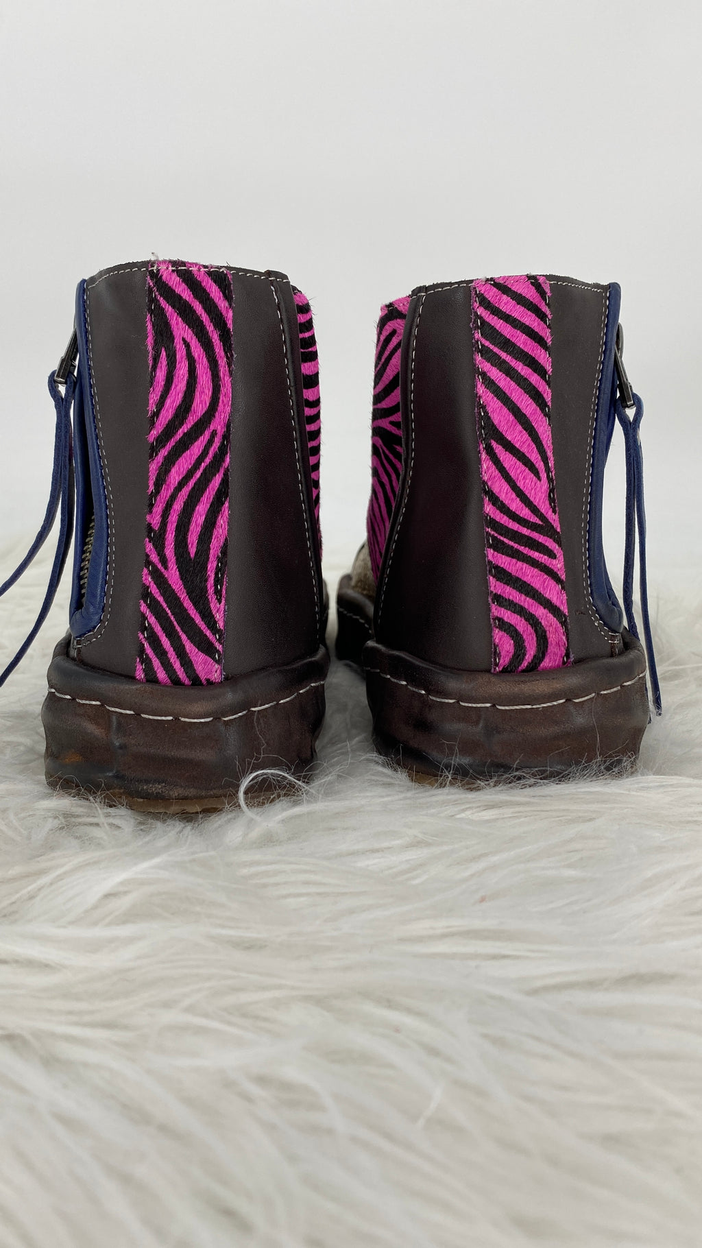 Zebra Glam Sneaker, Rebecca White, Leder