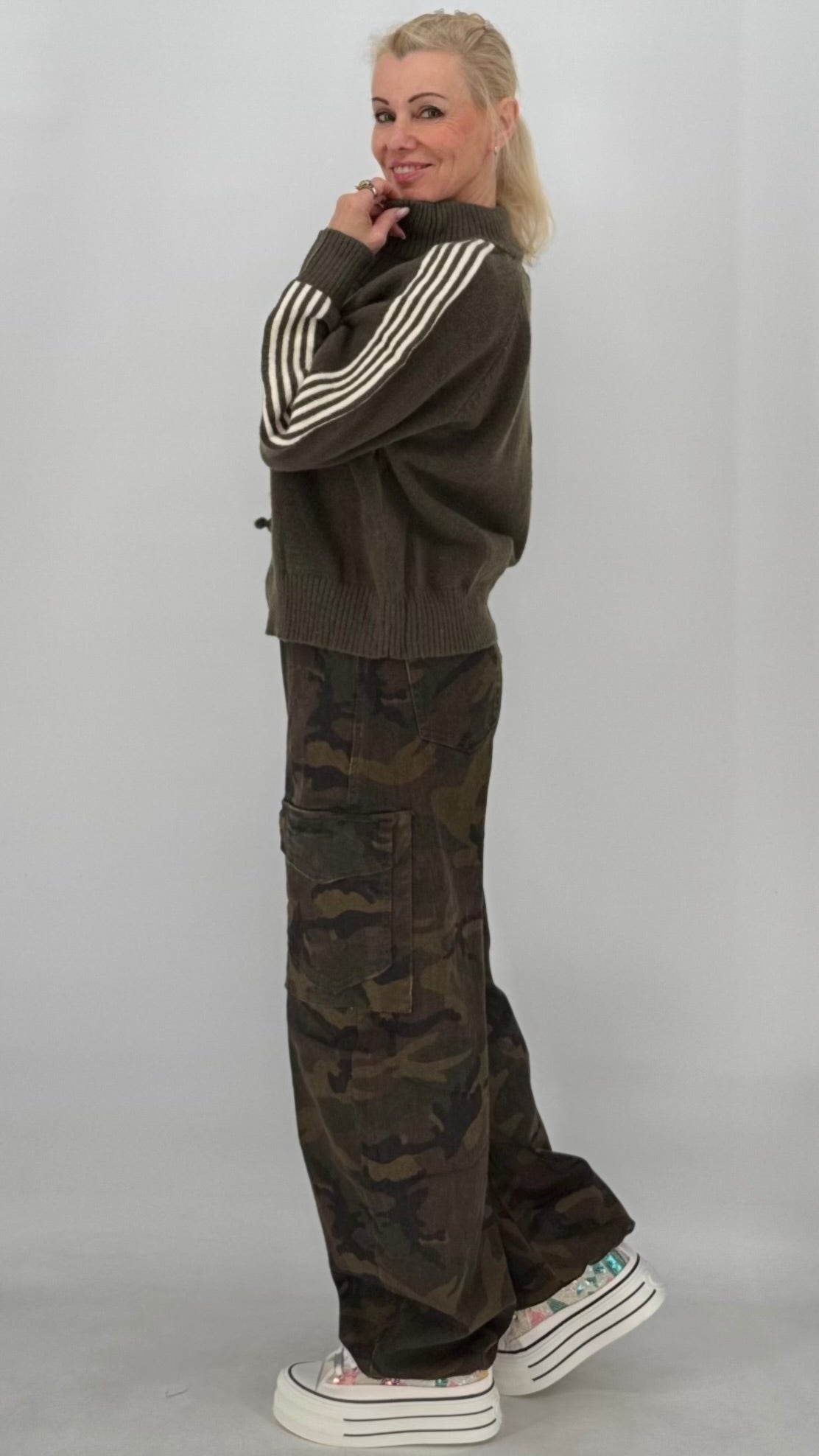 Camouflage Cargo-Hose im lässigen Oversize-Look